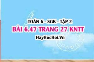 Bài 6.47 trang 27 Toán 6 Tập 2 Kết nối tri thức